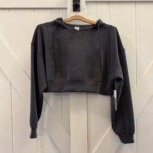 AS Revival Supersoft Charcoal Cropped Hoodie